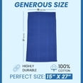 thumbnail image 3 of SupremePlus Premium Huck Towels 15" x 27" Window Commercial Lint-Free Multipurpose 100% Cotton Household Cleaning Cloths & Wipes, Blue, 12 Count, 3 of 9