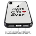 thumbnail image 4 of FINCIBO Slim TPU Bumper + Clear Hard Back Cover for Apple iPhone X, Best Wife Ever, 4 of 6