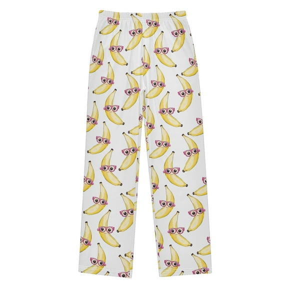 joogoo Bananas with Glasses Pajama Pants Pj Bottoms Sleepwear Lounge L