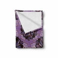 thumbnail image 2 of Purple Mandala Soft Flannel Fleece Throw Blanket, Vintage Beauty Boho Round Motif Art Inspiration Design, Cozy Plush for Indoor and Outdoor Use, 70" x 90", Black Redwood Violet, by Ambesonne, 2 of 6