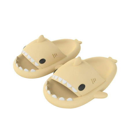 

Aueoeo Unisex Shark Slides Non-Slip Novelty Open Toe Sandals Fashionable Cute Beach Slippers Indoor & Outdoor