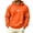 Orange, variant on StSilkitty Mens Casual Hoodies Printed Solid Color Long Sleeve Hooded T-Shirts with Pocket Lightweight Comfy Sweatshirt