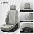 thumbnail image 5 of Florich Full Set Car Seat Covers, Premium Faux Leather Seat Protectors, Breathable Material Cushions Universal Fit for Most Cars, Gray, 5 of 8