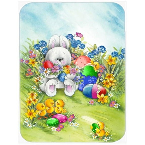 Easter Bunny & Eggs Mouse Pad, Hot Pad or Trivet