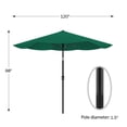 thumbnail image 2 of Pure Garden 10FT Patio Umbrella - Auto Tilt and Vented Canopy (Hunter Green), 2 of 7