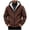 Brown, variant on Enjoytime Fall Winter Hoodies for Men Long Sleeve Zip Up Jacket Fleece Lined Warm Soft Oversized Sweatshirt with Pocket