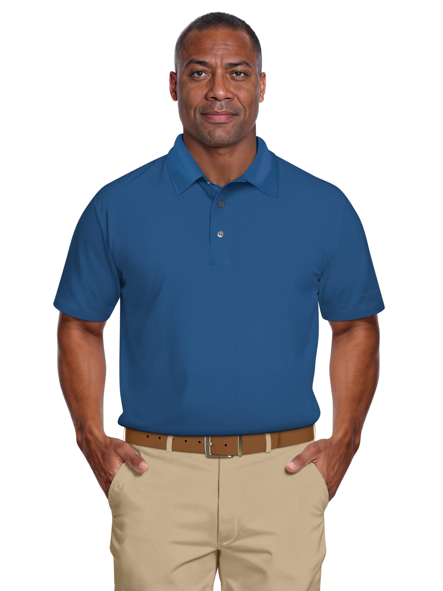 Ben Hogan Men's & Big Men's Performance Solid Polo Shirt with Short Sleeves, Sizes S-5XL