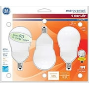 GE Energy Smart CFL Ceiling Fan Bulb, 11W, Candelabra Base, 3pk