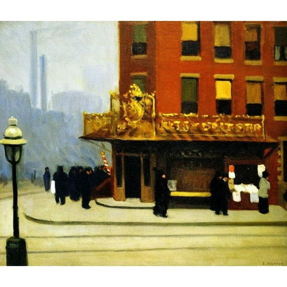 New York Corner- Edward Hopper - CANVAS OR FINE PRINT WALL ART