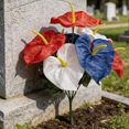 thumbnail image 6 of 4th Of July Flower Decorations, 4PCS Red Blue White Cemetery Flower, Independence Day, Home Party Decor,Memorial Day GraveFlowers for Home Wedding Party Decor, 6 of 9