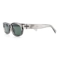 thumbnail image 6 of Mod Fashion Bevel Oval Rectangle Subtle Horn Rim Plastic Sunglasses Slate - Green, 6 of 8