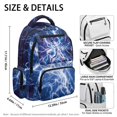 thumbnail image 5 of HELLHERO Blue Lightning Bolt Print Multi Pocket School Bookbag with Soft Padded Lightweight School Bag, Breathable 17 Inch Kids Backpack for Middle Travel, 5 of 8