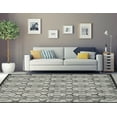 thumbnail image 2 of Platinum Iron Gate Grey Rug 8x11 Modern Geometric Design 100% Polyester, 2 of 3