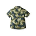 thumbnail image 3 of ITFABS Summer Little Boys Shirt, Short Sleeve Lapel Single-breasted Top, 3 of 6