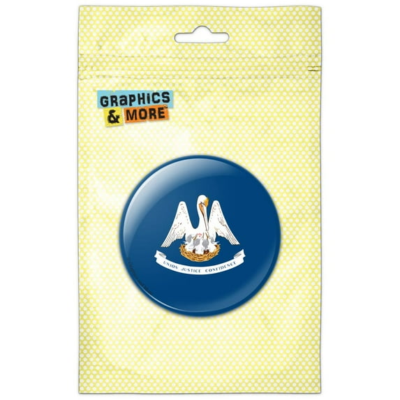 Louisiana State Flag Pinback Button Pin Badge