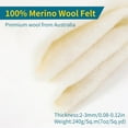 thumbnail image 2 of Premium 19-Micron Merino Wool Pre Felt Fabric for Needle & Wet Felting, 100% Pure, 59" Wide, Machine Washable, Oeko-TEX Certified (12x59 Inch), 2 of 5