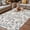 Off-White, variant on Navy Blue Leaves Outdoor Rug for Patio/Deck/Porch, Non-Slip Large Area Rug 3 x 5 Ft, Vintage Summer Botanical Farmhouse Rustic Indoor Outdoor Rugs Washable Area Rugs, Camping Rug Carpet Runner