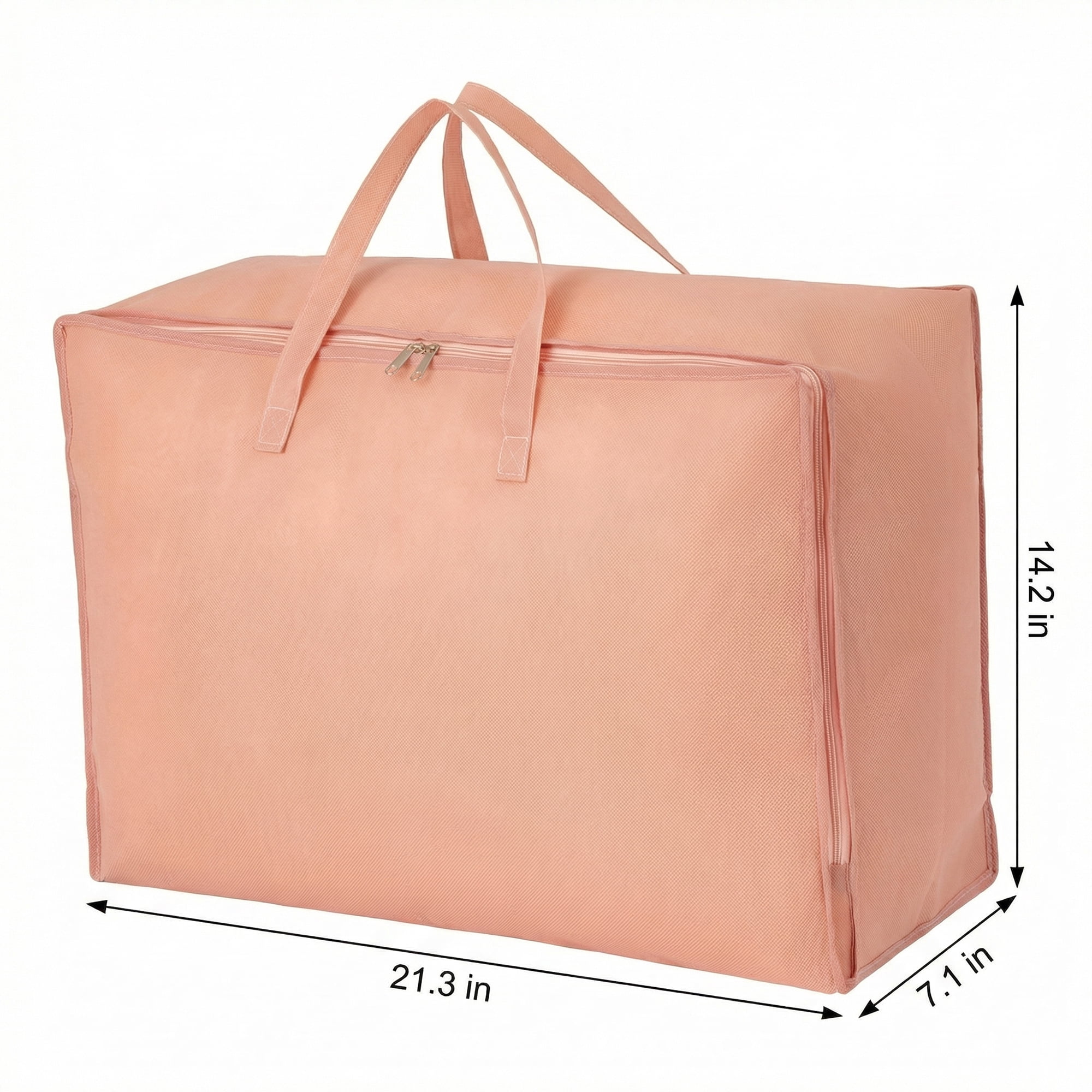 Unique Bargains Clothing Storage Bag Organize Bedroom and Closet Pink 21.3"x14.2"x7.1"