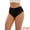 Black, variant on DARING DIVA Women's Comfortable Briefs Lace Mid-Waisted Underwear Panties Wine Red L