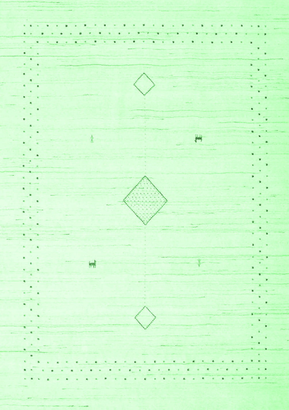 Ahgly Company Indoor Rectangle Solid Emerald Green Modern Area Rugs, 6 ...
