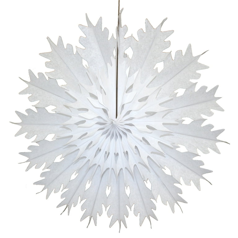 3-Pack Devra Party 19 Inch Tissue Paper Snowflake Decoration, White