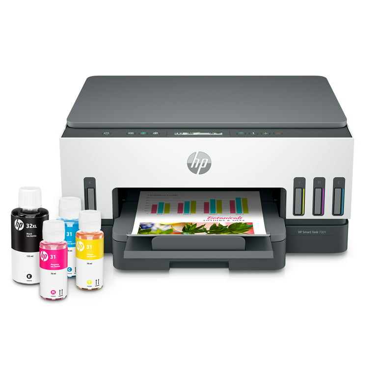 HP Smart Tank 7001 Wireless All-in-One Cartridge-free Color Tank Printer, up to 2 Years of Ink Included - Walmart.com