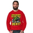 thumbnail image 5 of Cool Street Beast Cartoon Racecar Men's Crewneck Sweatshirt Brisco Brands S, 5 of 6