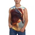 thumbnail image 1 of KLL Ferocious Dragon Fury Print Workout Tank Tops Gym Sleeveless Fitness Muscle Tee-XX-Large, 1 of 7
