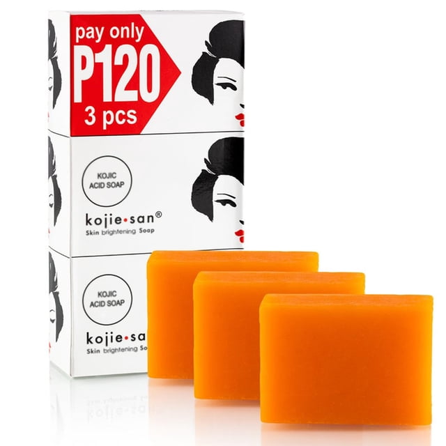 Jabón Kojie San para iluminar la piel con ácido kójico, 100 g x 3 barras