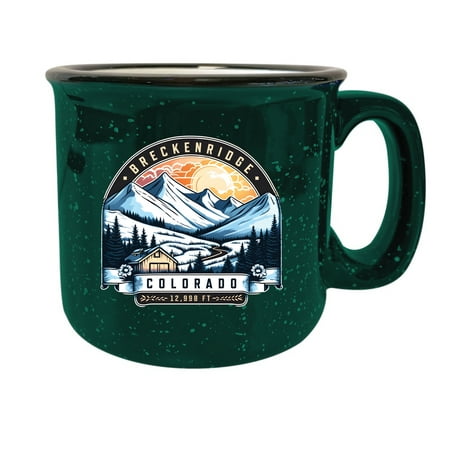 

Breckenridge Colorado Souvenir 16 oz Ceramic camping mug Green