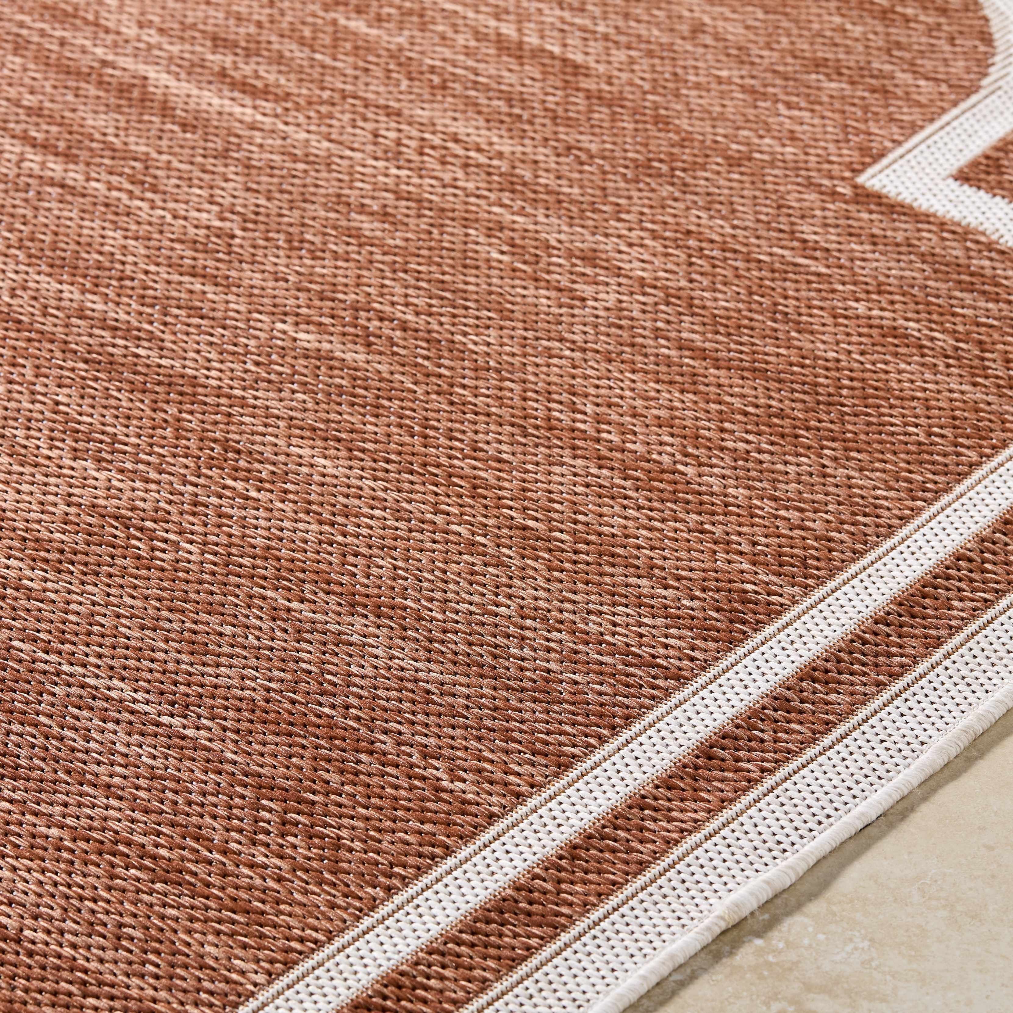 BoutiqueRugs Arnola Traditional Runner Rug - Outdoor Safe - Burnt Orange, Cream - 2'7" x 7'3" Runner