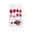thumbnail image 5 of CIMAXIC 24 Patchs d'Ongles Rouges Faux avec Design Flocon de Neige pour Art des Ongles Matériau ABS 8cm à 7m, 4.33"X2.76"X0.71 Pouces, 5 of 5