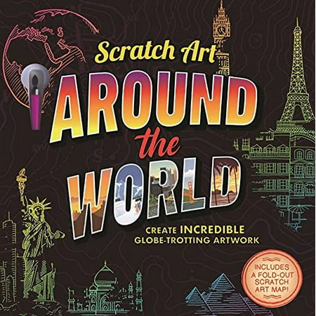 Pre-Owned Scratch Art: Around the World: Adult Scratch Art Activity Book Paperback