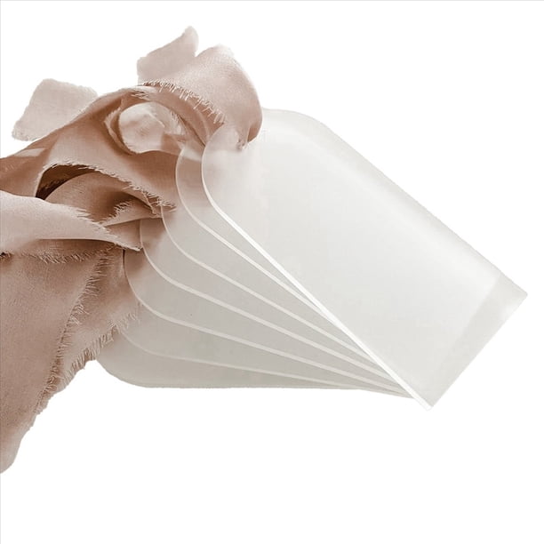 100 Uds. Tarjeta de Lugar en para Boda de Acrílico Esmerilado, Etiqueta de Regalo con Transparente, Placa con Nombre, Tabla de Asientos, Marca DIY para Lugar