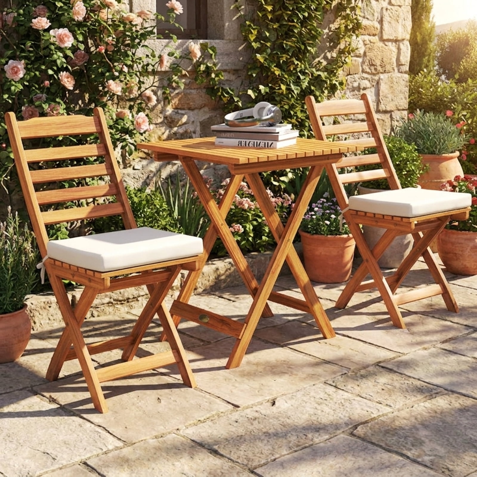 Biotree 5 Pieces Patio Rattan Furniture Set Sofa Outdoor Conversation Set for Garden Backyard Porch, Red/Turquoise/Beige