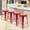 Red, variant on Metal Bar Stools Set of 4, Counter Height Stackable Barstools, 24 inch Indoor Outdoor Backless Patio Bar Stool Kitchen Dining Stool, 330Lbs BRONZE