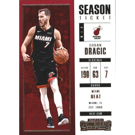 2017-18 Panini Contenders Season Ticket #34 Goran Dragic Miami Heat Basketball Card