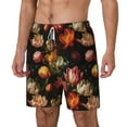 thumbnail image 2 of Uemuo Colorful Tulips Pattern Mens Swim Trunks Quick Dry Board Shorts with Mesh Lining, Stretch Beach Shorts Quick Dry No-Chafing Board Shorts-X-Large, 2 of 9