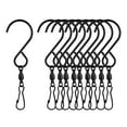 thumbnail image 1 of Swivel Hooks Clips 360 degree Rotating for Hanging Garden Wind Chimes Black, 1 of 8