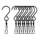 thumbnail image 1 of Ganchos giratorios de acero inoxidable Zulema 10 Uds campanas de viento colgantes maceta para jardín Negro Clips de ganchos giratorios, 1 of 8