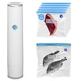 thumbnail image 1 of Basicwise Handheld Vacuum Sealer Machine with 24-pc Reusable Bags Food Storage Kitchen Organization Sous Vide Cooking Pantry Preservation Refrigerato, 1 of 6