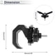 thumbnail image 4 of Gancho colgante ajustable para motocicleta, gancho doble tipo cuerno, soporte para casco y equipaje para scooters y bicicletas, negro tono titanio 1 Pc, 4 of 7