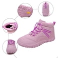thumbnail image 5 of Rokment Women's Men's Barefoot Combat Hiking Snow Boots Cold Weather Unisex Plush Lined Warm Winter Non Slip Walking Driving Work Ankle Booties Pink Size 9, 5 of 7