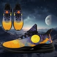 thumbnail image 5 of Coolcustomize Women's Comfort Dark Blue Tennis Sneakers with Yellow Sun-Moon Celestial Graphic, Breathable Lightweight Fashion Sporty Daily Wear Running Shoes, Low Top Sneakers for Casual Outfits, 5 of 5