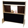 Wood Designs 21652BN Flannelboard Puppet Theater With Brown Curtains
