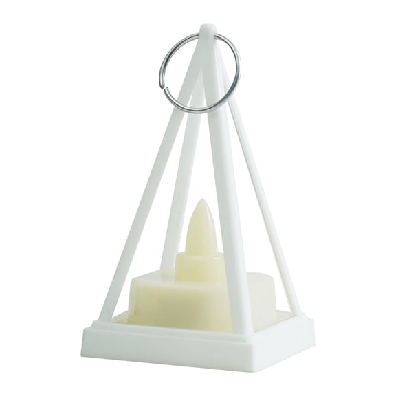 HBBKVI Electronic Candle with Triangle Candlestick, Decorative Wind Lamp Flameless LED Light for Indoor Outdoor Party Atmosphere, Waterproof & Solar Resistant, Battery Powered