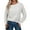 White, variant on dGslk Womens Long Sleeve Knit Pullover Sweater Casual Loose Fit Crew Neck Soft Lightweight Top for Ladies Autumn Winter Black L