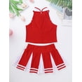 thumbnail image 4 of TiaoBug Kids Girls Cheerleading Costume Sleeveless Top with Pleated Skirt Set, 4 of 7