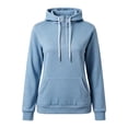 thumbnail image 5 of Tqcoqu Women's Quarter Zip Hoodie,Drawstring Hood Long Sleeve Pullover Sweatshirt with Kangaroo Pocket,Casual Fall Winter Solid Top, 5 of 6