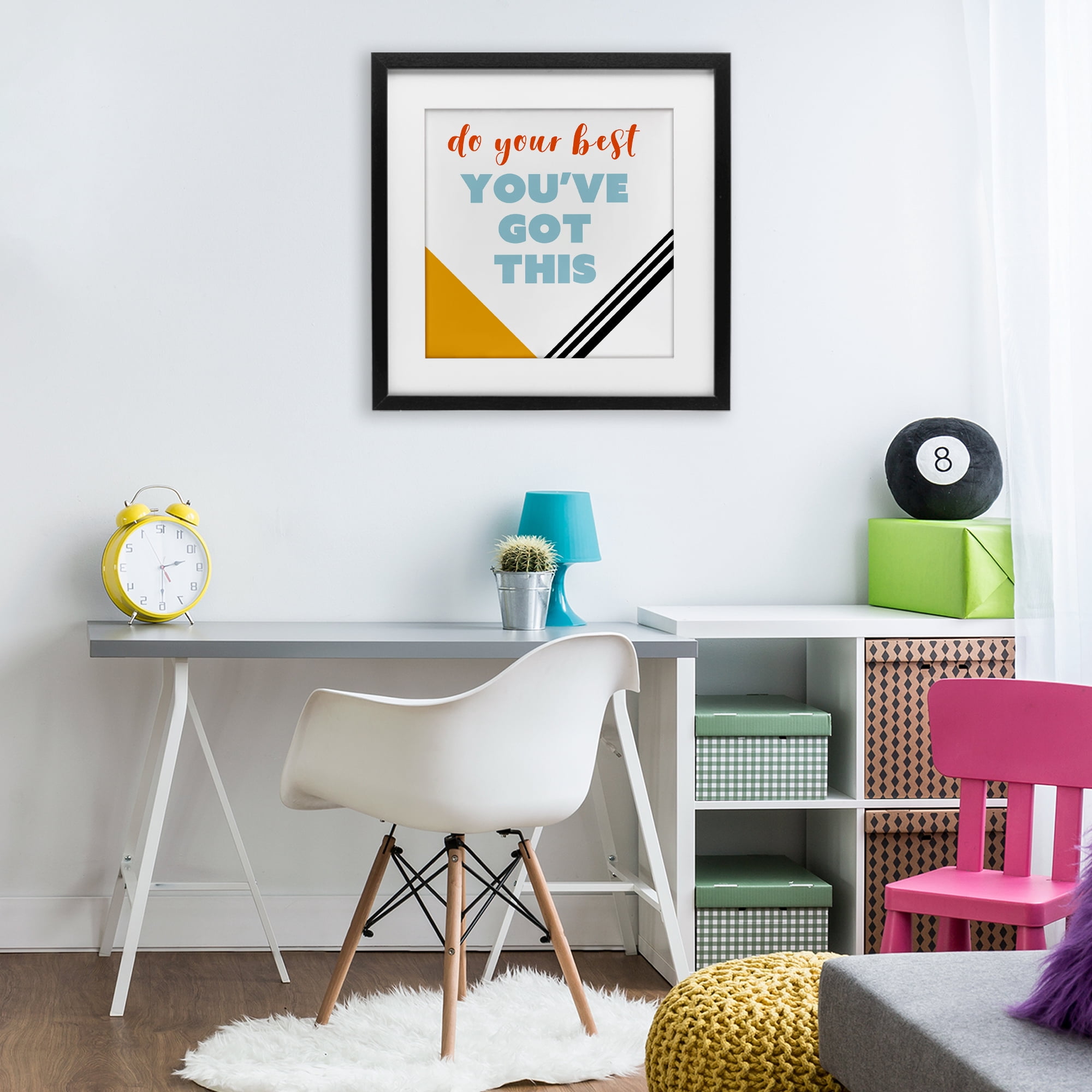 Stupell Industries Do Your Best You've Got This Black Framed Print Under Glass, design by Anna Quach